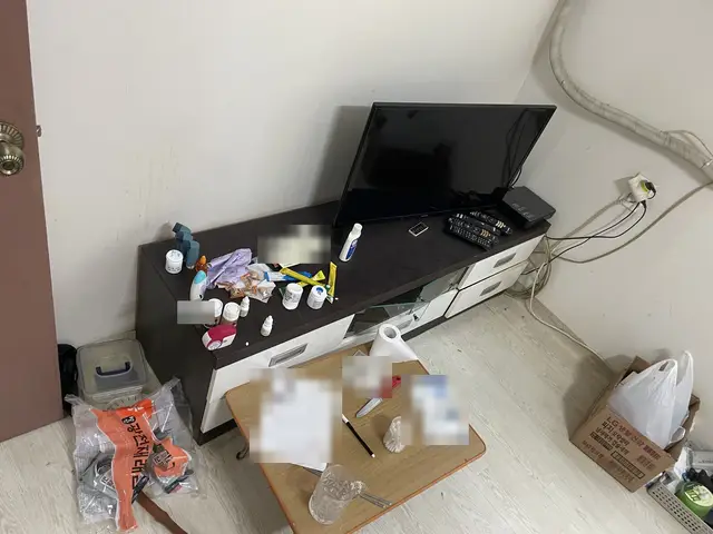 유품정리 · 거실 작업 전 현장 사진